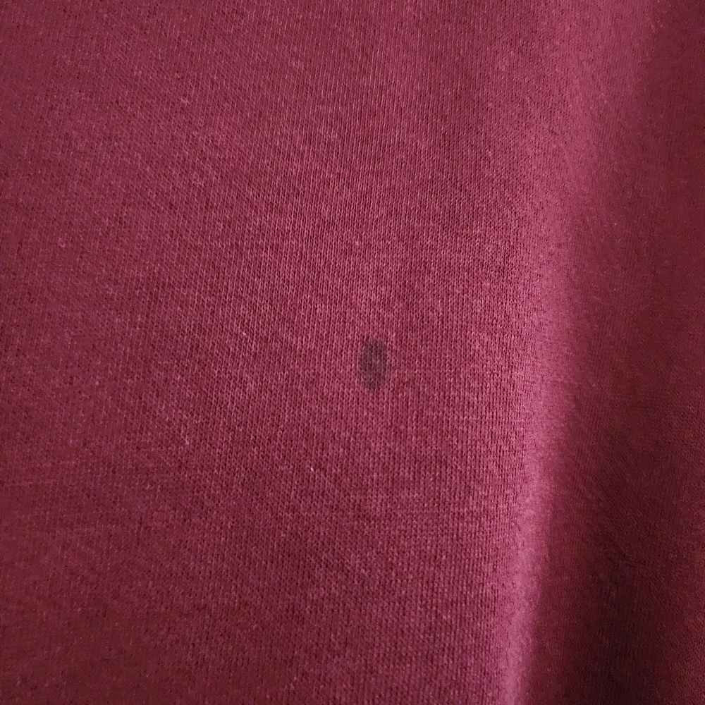 Vintage Lee 80's Maroon Short Sleeve Sweatshirt - Picture 3 of 5